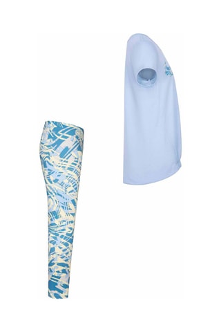 T-shirt et legging - Bleu et blanc - Nike