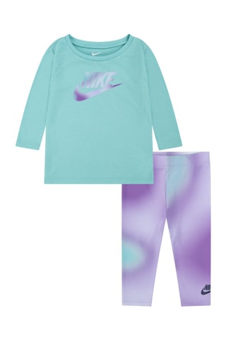 T-shirt et legging - Violet et turquoise - Nike