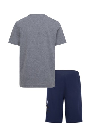 T-shirt et short - Gris chiné et bleu marine