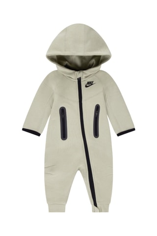 Grenouillère molletonné à capuche - Vert olive