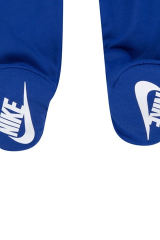 Grenouillère et bavoir - Bleu roi et blanc