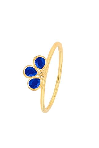 Bague - Or jaune et saphirs