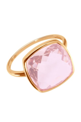Bague - Or rose et quartz