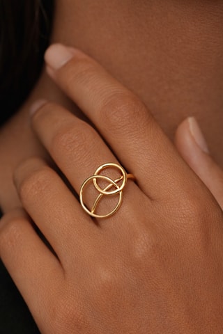 Bague - Or jaune et argent