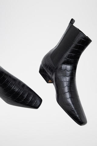 Bottines Chelsea en cuir Key - Noir