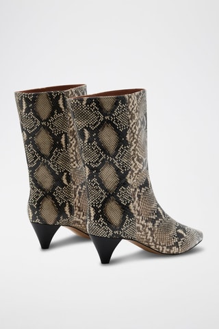 Bottines en cuir de veau Kristen - Marron et noir