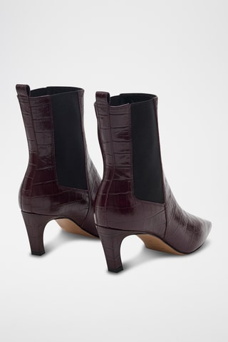 Bottines Chelsea en cuir Kristin - Bordeaux
