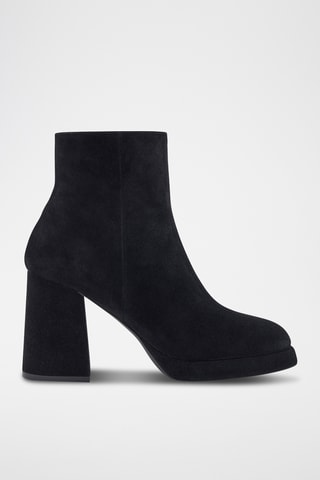 Bottines en cuir de chèvre Lireya - Noir