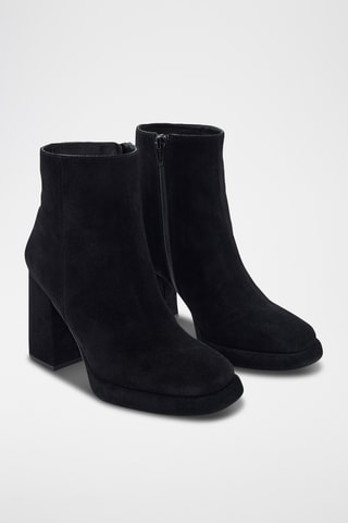 Bottines en cuir de chèvre Lireya - Noir