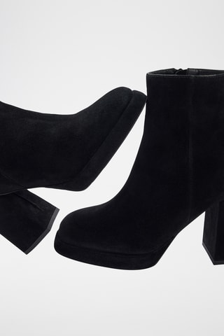 Bottines en cuir de chèvre Lireya - Noir
