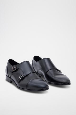 Derbys à boucles en cuir Maksim - Noir