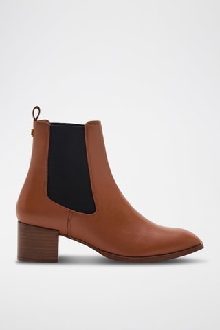 Bottines Chelsea en cuir de veau Marcia - Marron