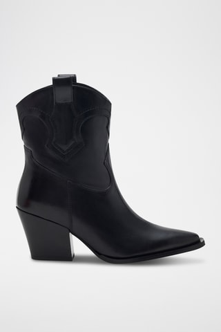 Bottines en cuir de veau Dakota - Noir