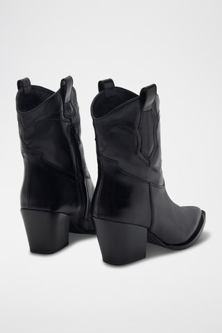 Bottines en cuir de veau Dakota - Noir