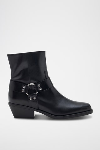 Bottines en cuir Daya - Noir
