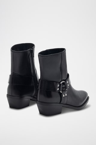 Bottines en cuir Daya - Noir