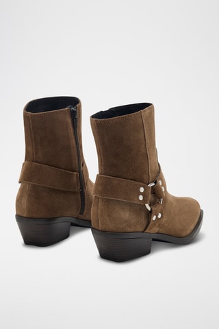 Bottines en cuir de veau Daya - Marron