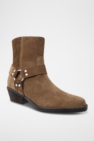 Bottines en cuir de veau Daya - Marron