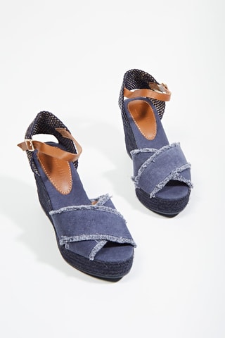 Sandales compensées Daishie - Bleu marine