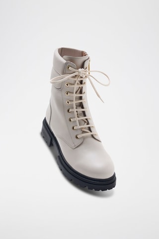 Bottines en cuir de veau Tataouine - Ecru
