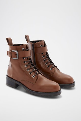 Bottines en cuir Menia - Marron