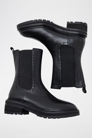 Bottines Chelsea en cuir de veau Mayfair - Noir