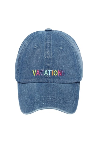 Cappellino in jeans - Navy