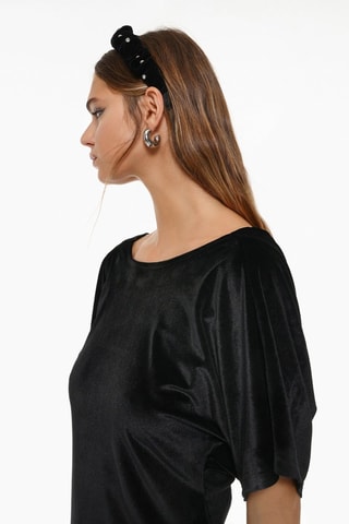 Cerchietto in velluto - Nero