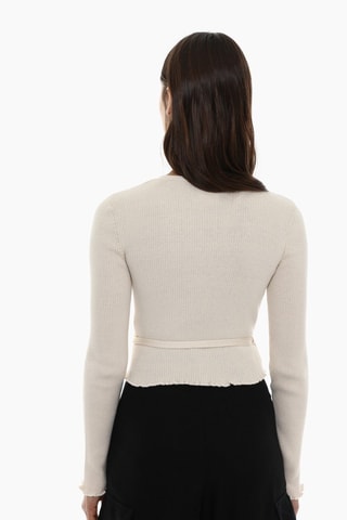 Maglia a portafoglio - Ecrù