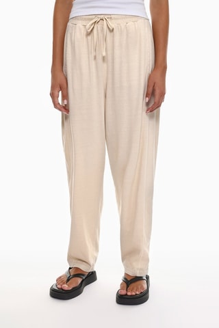 Pantaloni a vita alta - Ecrù