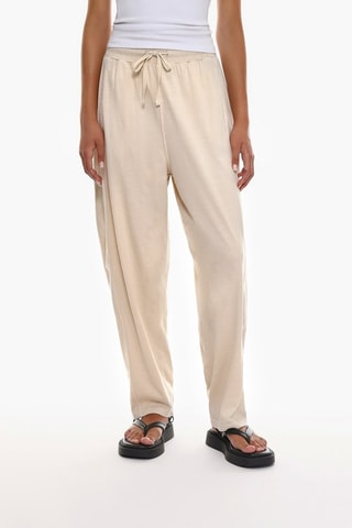 Pantaloni a vita alta - Ecrù