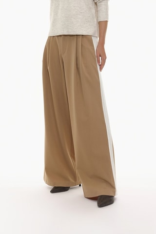 Pantaloni wide legs - Beige chiaro