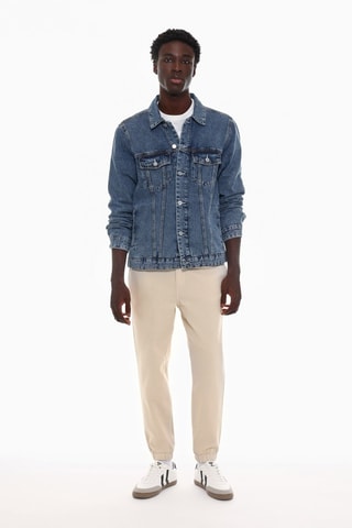 Pantaloni sportivi in jeans - Beige