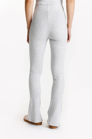 Pantaloni flare - Grigio chiaro melange