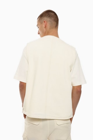 Giacca senza maniche in jeans - Ecrù