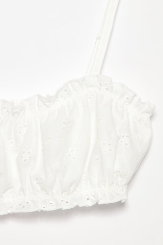 Crop top pigiama - Bianco