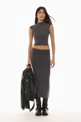 Crop top - Grigio scuro