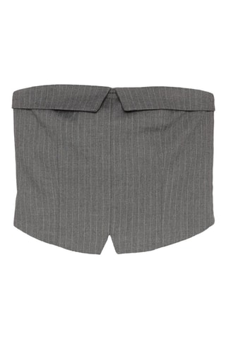 Crop top bustier - Grigio scuro