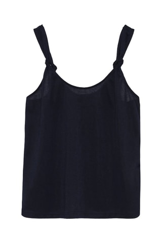 Top in lino - Blu notte