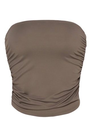 Crop top bustier - Marrone