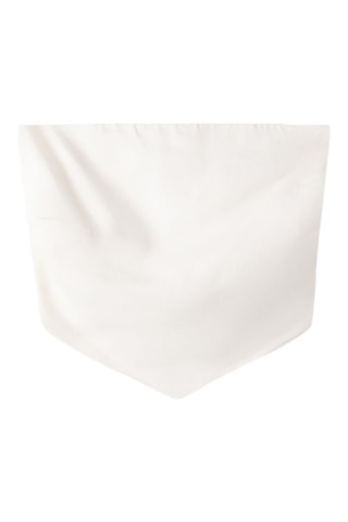 Top bustier in lino - Bianco