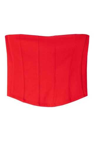 Top bustier - Rosso