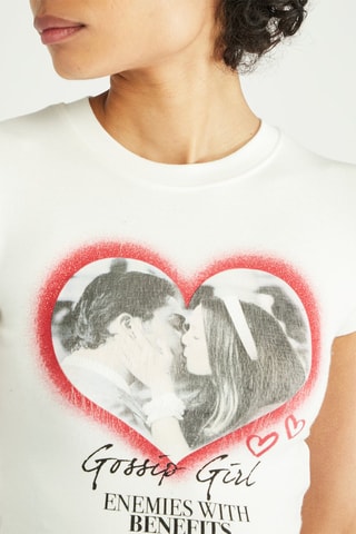 Crop top Gossip Girl Enemies With Benefits - Bianco