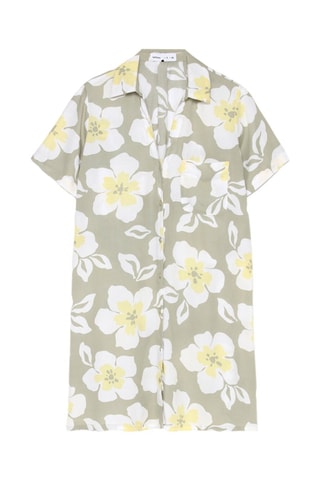 Abito a camicia - Grigio e giallo