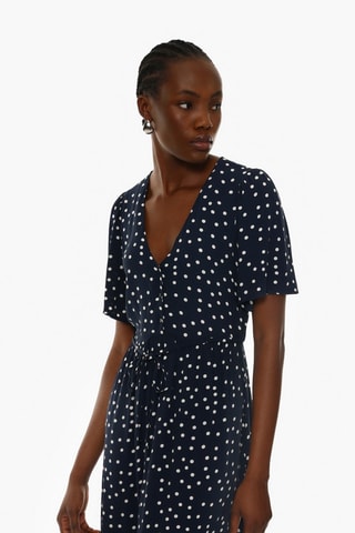 Abito a camicia - Blu notte e bianco