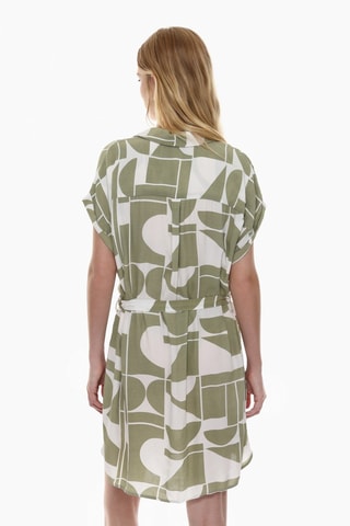 Abito a camicia - Bianco e kaki