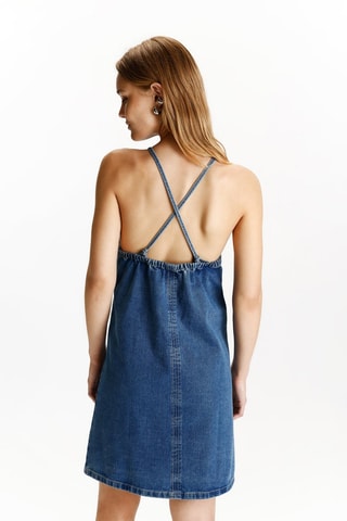 Abito taglio dritto in jeans - Navy