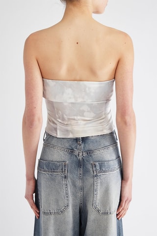 Top bustier - Grigio chiaro