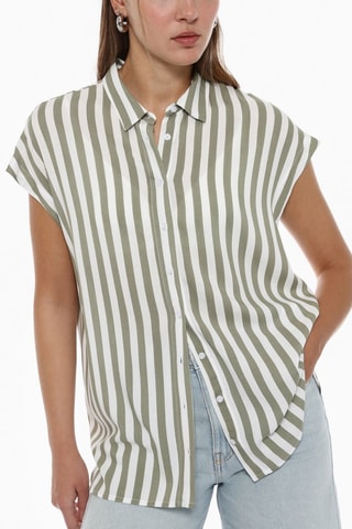 Camicia - Kaki e bianco