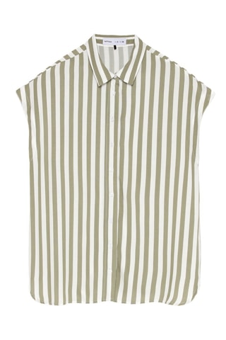 Camicia - Kaki e bianco